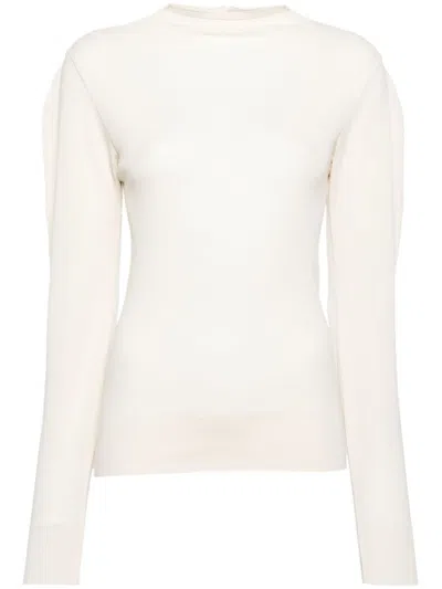 Lemaire Mock-neck Lightweight Jumper In Neutrals