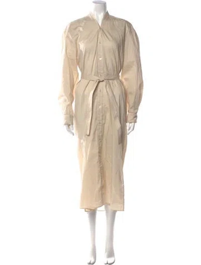 Pre-owned Lemaire Mock Neck Long Dress In Neutral