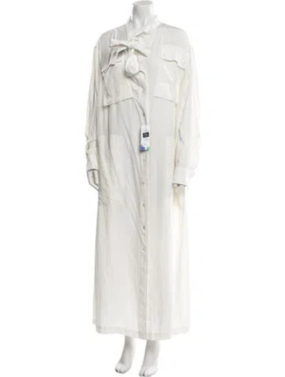 Pre-owned Lemaire Mock Neck Long Dress In Neutral