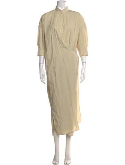 Pre-owned Lemaire Mock Neck Long Dress In Neutral