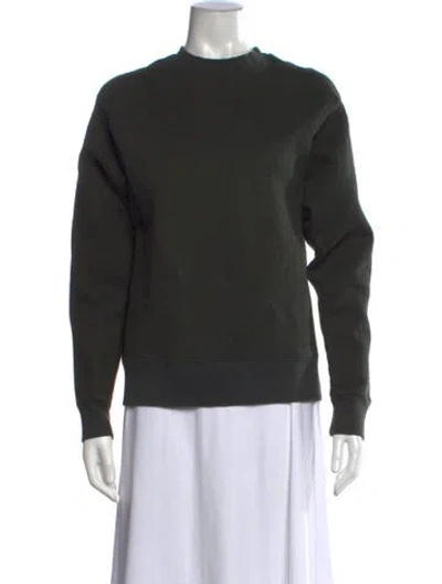 Pre-owned Lemaire Mock Neck Long Sleeve Sweatshirt In Green