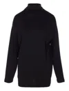 Lemaire Relaxed Mock Neck Long Sleeves Top In Black