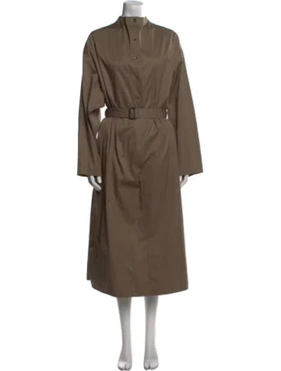 Pre-owned Lemaire Mock Neck Midi Length Dress In Brown