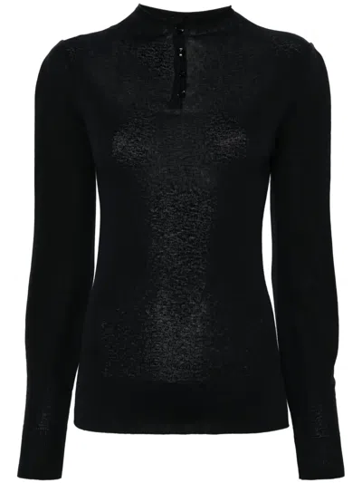 Lemaire Mock-neck Seamless Top In Black