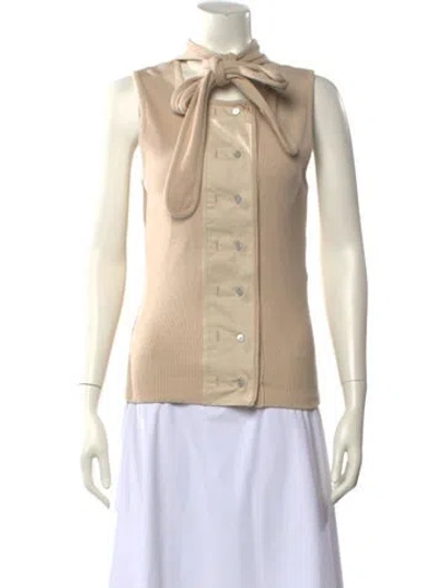 Pre-owned Lemaire Mock Neck Sleeveless Top In Neutral