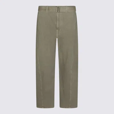 Lemaire Grey Cotton Denim Jeans In Green