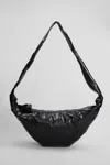 Lemaire Mrdium Croissant Shoulder Bag In Black Cotton In Black