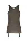 Lemaire Women Mud Viscose Blend Tank Top In Green