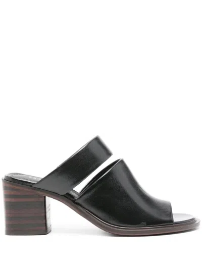 Lemaire Double Strap Mules 55 In Black