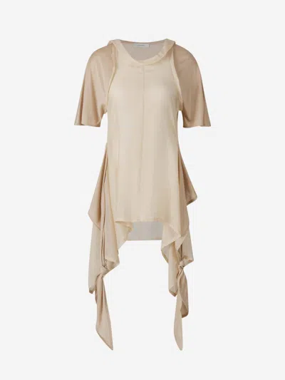 Lemaire Multi-fabric Knot Top In Neutral