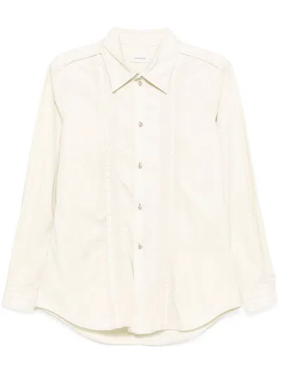 Lemaire Multi-topstitch Shirt In Neutrals