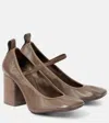 Lemaire Taupe Square Ballerina Heels In Brown