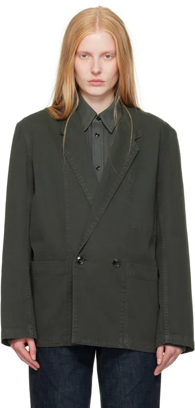 Lemaire Navy Workwear Denim Blazer