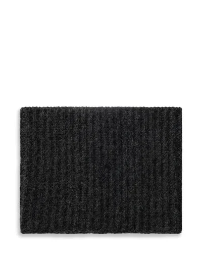 Lemaire Neck Warmer In Alpaca And Yak Wool Blend In Black