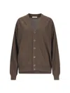 Lemaire Neckline Cardigan In Brown