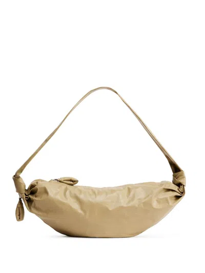 Lemaire Neutral Medium Soft Croissant Shoulder Bag In Neutrals