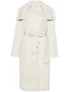 LEMAIRE NEUTRAL OVERSIZE-FLAP TRENCH COAT