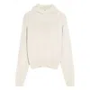 Lemaire Buttoned Ribbed-knit Sweater In White