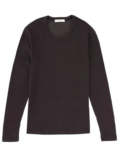 Lemaire Neutrals Straight Cut Cotton Shirt In Brown