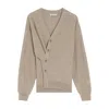Lemaire Relaxed Twisted Cardigan In Brown