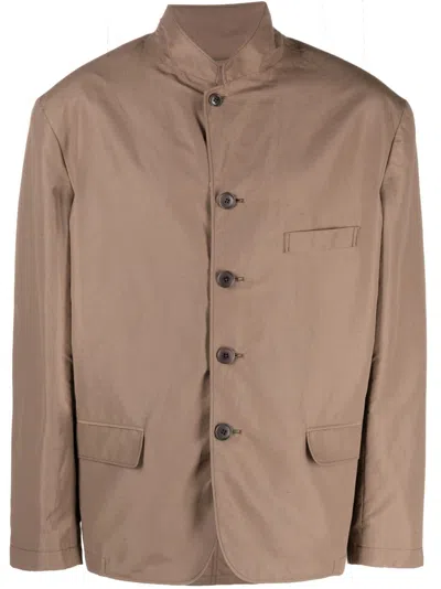 Lemaire Notched-lapel Single-breasted Jacket In Brown