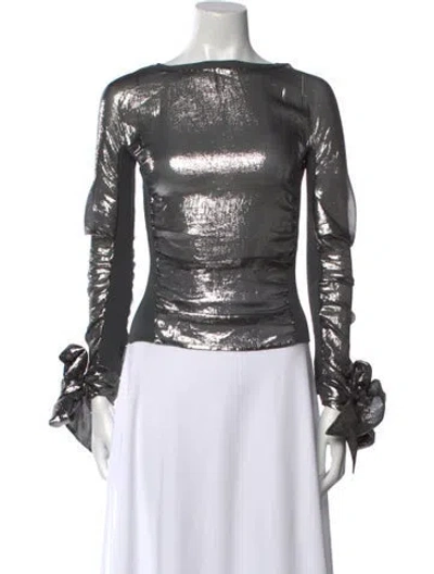 Pre-owned Lemaire Nylon Bateau Neckline Top