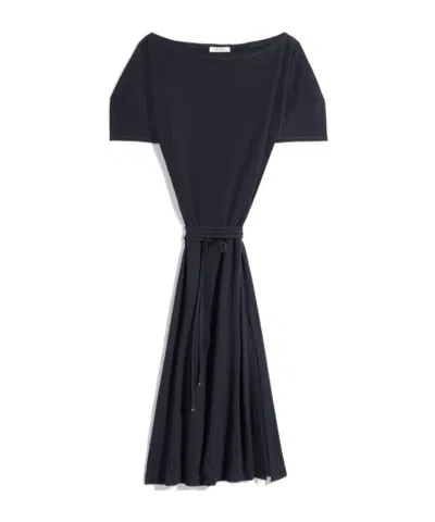 Lemaire Off Shoulder Dress In Heavy Cotton Linen Jersey In Multi