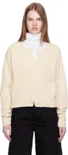 Lemaire Off-white Alpaca Cardigan In Multi