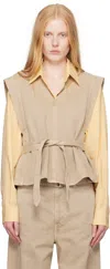 Lemaire Off-white Chasuble Denim Top In Neutral