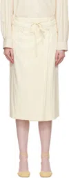 Lemaire Off-white Convertible Midi Skirt In Metallic