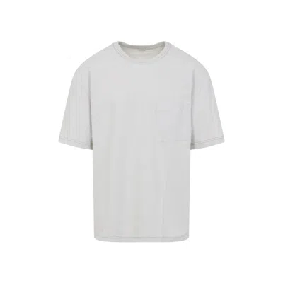 Lemaire Off White Crewneck Chest Pocket T-shirt In Gray