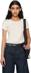 Lemaire Off-white Fitted T-shirt In Wh001 Chalk