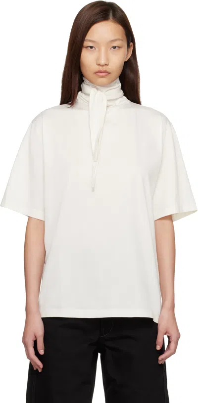 Lemaire T-shirt With Scarf In White