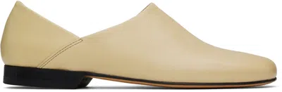 LEMAIRE OFF-WHITE LEATHER SLIPPERS