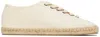Lemaire Men's Linoleum Laced Espadrilles In Wh002 Off White