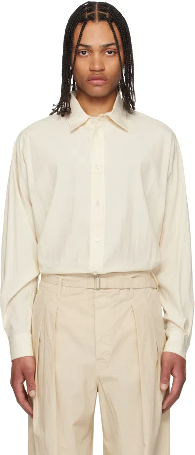 Lemaire Off-white Loop Shirt In Wh014 Creamy White