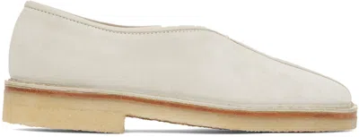 Lemaire Off-white Piped Slippers In Bk911 Light Pelican