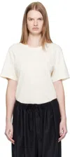 Lemaire Rib Minimalist Classic Crew Neck Cotton T-shirt In Neutral