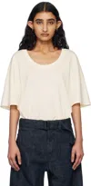 Lemaire Rib T-shirt In White
