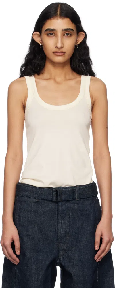 LEMAIRE OFF-WHITE RIB TANK TOP