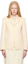 Lemaire Off-white Single-breasted Fitted Tailored Blazer