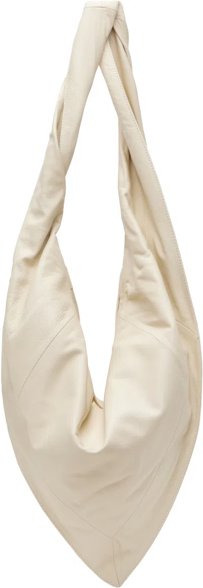 Lemaire Off-white Small Scarf Bag In Wh002 Off White