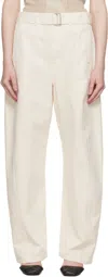 Lemaire Pants With "twisted" Belt In Neutral