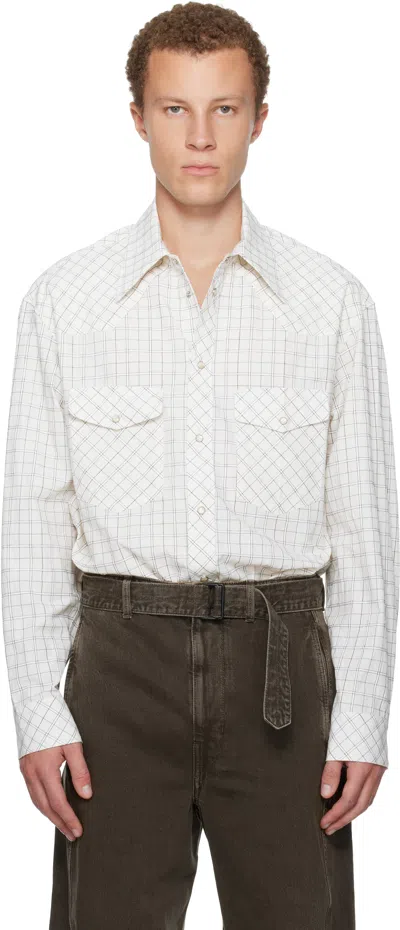Lemaire Off-white Western Check Shirt