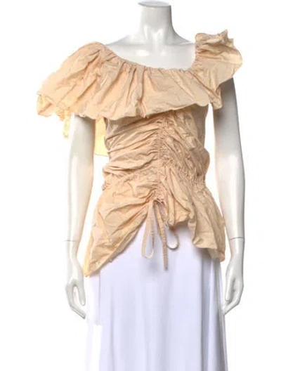 Pre-owned Lemaire Off-the-shoulder Sleeveless Blouse In Neutral