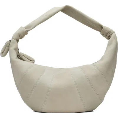Lemaire Off-white Fortune Croissant Bag In Gr012 Soft Sage
