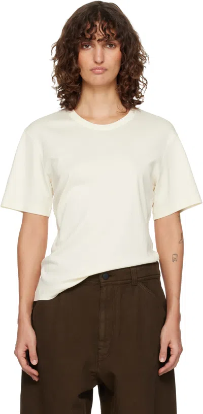 Lemaire Off-white Rib T-shirt In Neutral