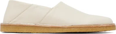 Lemaire Off-white Square Slip-on Loafers In Neutral