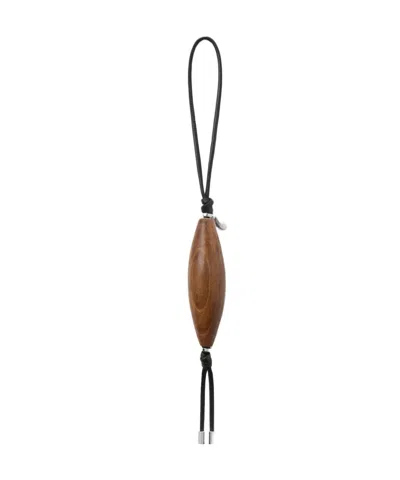 Lemaire Olive Heel Charm In Leather In Brown