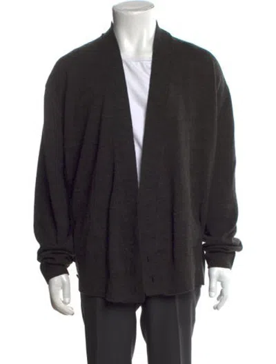 Pre-owned Lemaire Open Front Long Sleeve Cardigan In Black